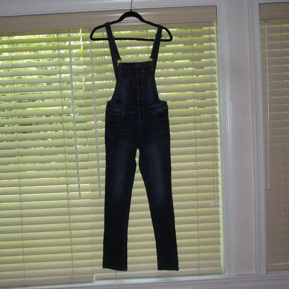 MEGAN DENIM Medium Wash Overalls Size S - Picture 2 of 8